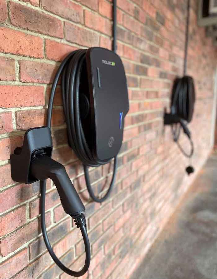 electric vehicle charger installation in a business location